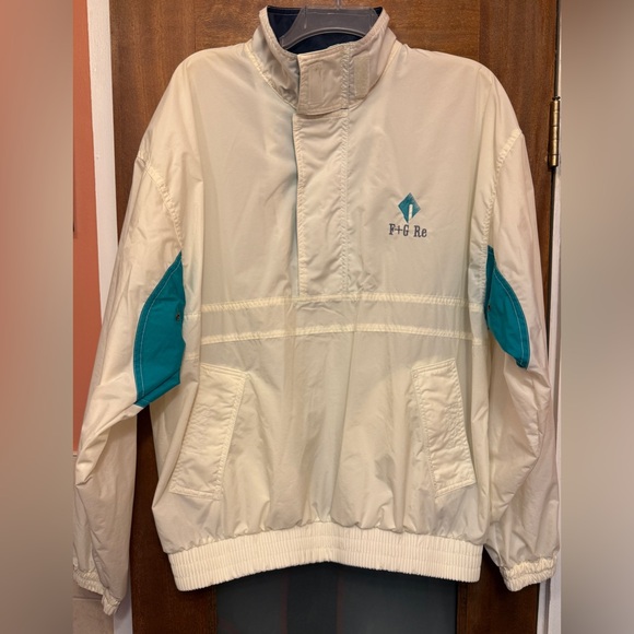 Boast Unisex Vintage Nylon Pull Over 1/4 Zip Windbreaker Jacket Size M - Picture 1 of 11